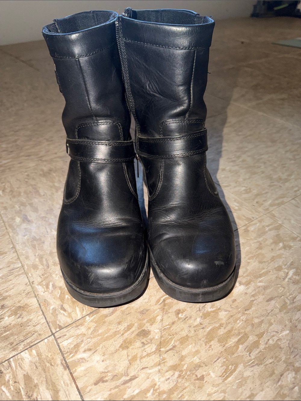 Harley Davidson Men's Black Leather Motorcycle Boots